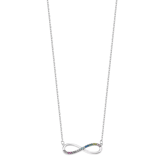 Collar Plata Infinito Multicolor Lotus Silver