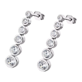 Silver Plated Earrings "You and Me" Pearl