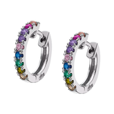 Pendientes Plata Aro Multicolor Lotus Silver