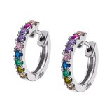 Pendientes Plata Aro Multicolor Lotus Silver