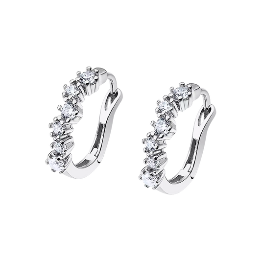 Pendientes Plata Aro Circonitas Lotus Silver