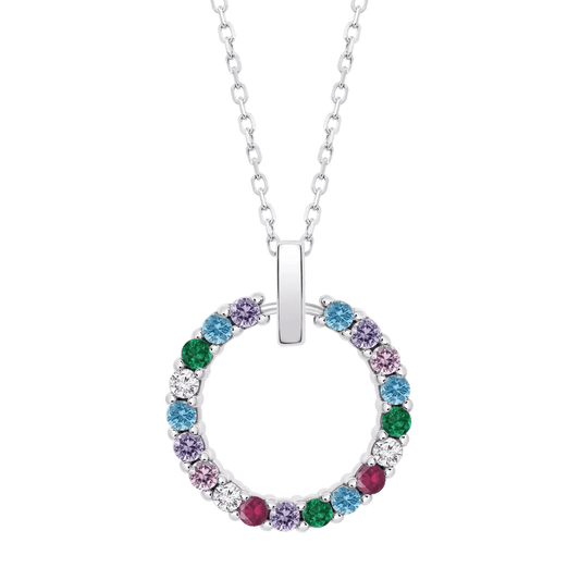 Collar Plata Multicolor Lotus Silver