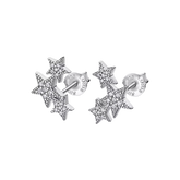 Pendientes Plata Estrellas Circonitas Lotus Silver Fantasy