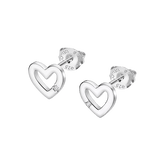 Pendientes Plata Corazón con Circonita Lotus Silver Moments