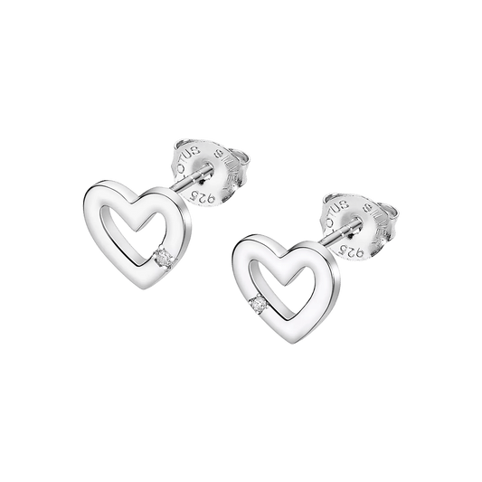 Pendientes Plata Corazón con Circonita Lotus Silver Moments
