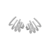 Silver Plated Earrings "You and Me" Pearl