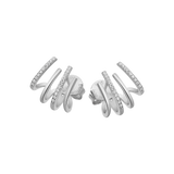 Silver Plated Earrings "You and Me" Pearl