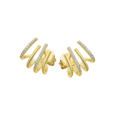 Silver Plated Earrings "You and Me" Pearl