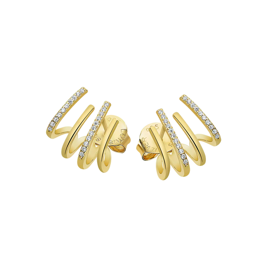 Pendientes Plata Chapada Trepador Lotus Silver Earparty