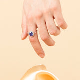 Anillo Plata Lady Zafiro Azul Lotus Silver