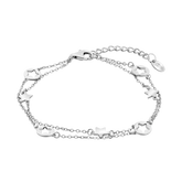 Agatha Ruiz de la Prada Silver Bracelet Green Cord Yellow Star