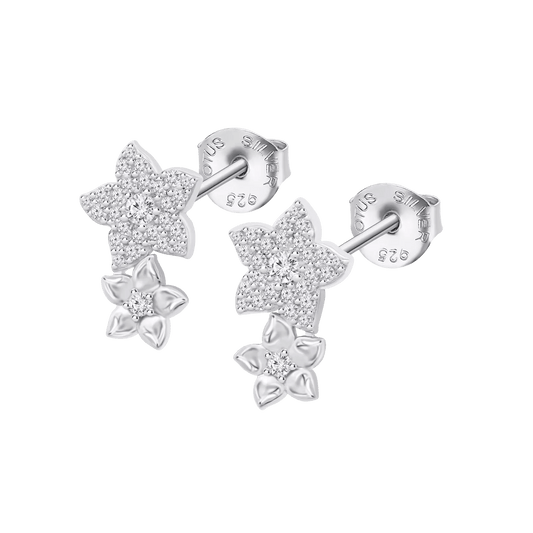 Pendientes Plata Flores Lotus Silver Trendy