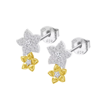 Pendientes Plata Chapada Flores Lotus Silver Trendy