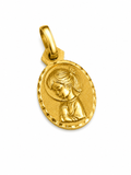 Medalla Oro Amarillo Virgen Niña Coleta