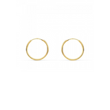 Yellow Gold Hoop Earring 14 mm
