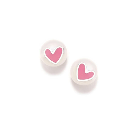 Pendientes Plata Agatha Ruiz de la Prada Perla con Corazón