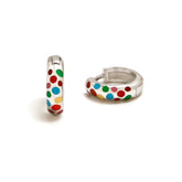 Agatha Ruiz de la Prada Mini Freckles Hoop Silver Earrings