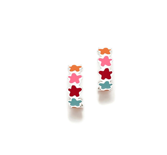 Agatha Ruiz de la Prada Multicolor Flower Hoop Earrings