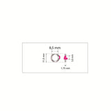 Pendientes Plata Agatha Ruiz de la Prada Aro Inlove Corazón Fucsia