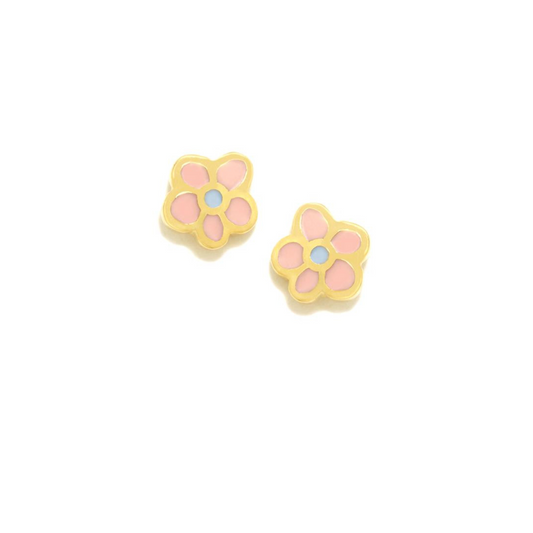 Pendientes Plata Agatha Ruiz de la Prada Flor Rosa Esmaltada