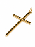 Cruz Oro Tubo Facetada