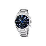 Reloj Hombre Acero  Negro Azul 18690/6