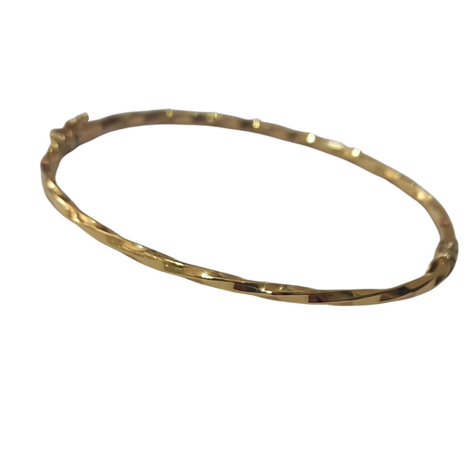 Yellow Gold Hoop Earring 18 mm