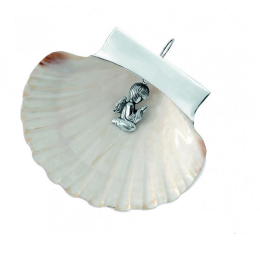 Silver christening shell 1SA_FL0009C-B