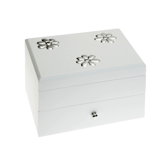 White Musical Jewelry Box