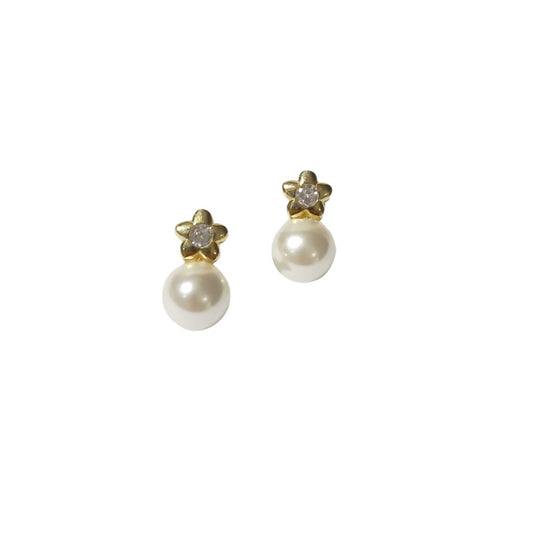 Silver Plated Earrings "You and Me" Pearl