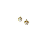 Silver Plated Earrings "You and Me" Pearl