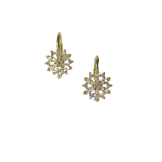 Silver Rosette Pearl Earring