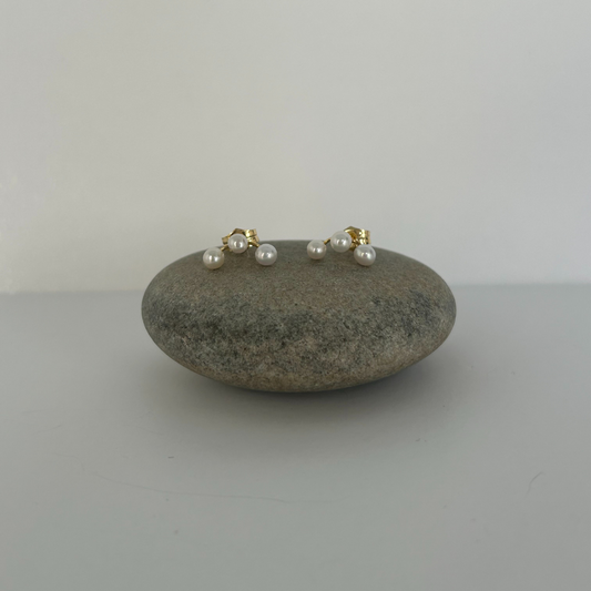Pendientes Oro Amarillo Perlas Mini