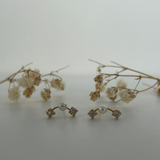 Pendientes Oro Amarillo Perlas Circonita Mini