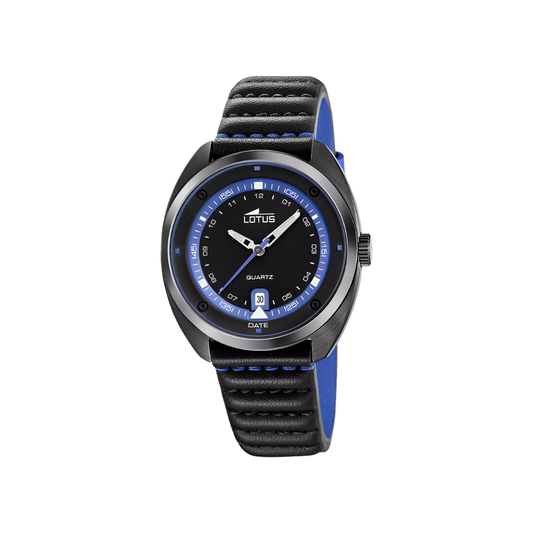 Reloj Hombre Acero Negro Azul 19099/3