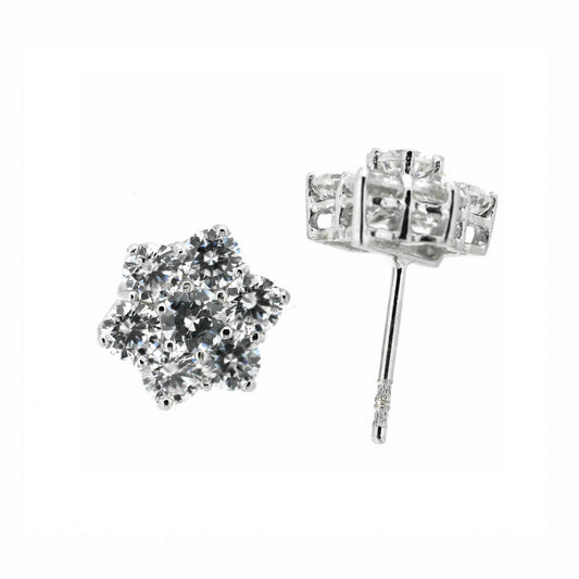 White Gold Ball Earrings 3