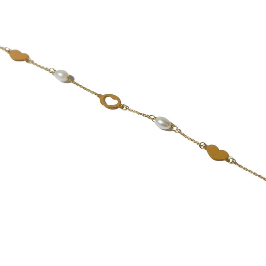 Yellow Gold Hearts Bracelet