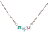 Agatha Ruiz de la Prada Silver Pendant Trio Flowers