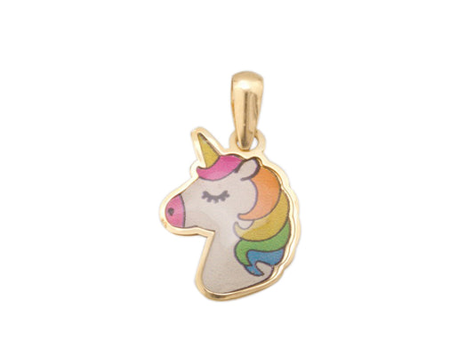 Colgante Oro Amarillo Unicornio