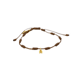 Pulsera Plata Macramé Letra A