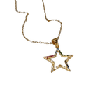 Multicolor Star Silver Choker