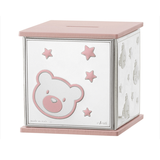 Pink Bear and Stars Piggy Bank