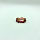 Anillo Plata Alianza Granates