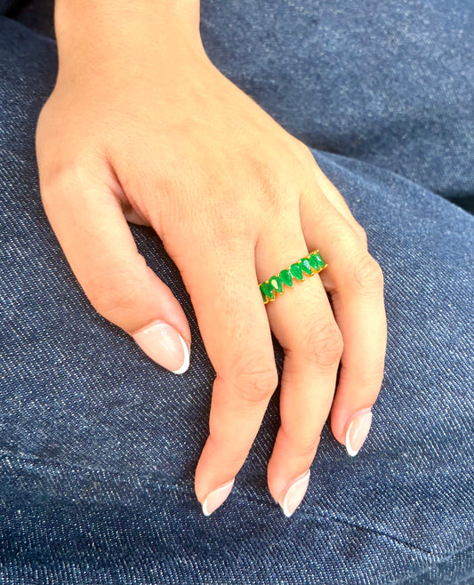 Anillo Plata Alianza Esmeraldas