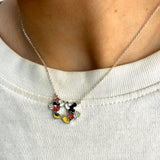 Colgante Plata Disney Minnie y Mickey Mouse Beso