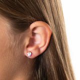 Pendientes Plata Unicornio Rosa Fucsia y Blanco