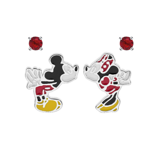 Pendientes Plata Disney Minnie Mickey Amor