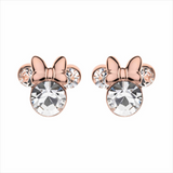 Disney Minnie Pink Bow Silver Earrings