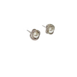 Silver Plated Earrings "You and Me" Pearl