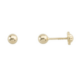 Yellow Gold Ball Earrings 4